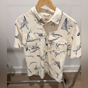 Faherty Fish Print Fishing Sport Shirt